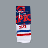 EPIC Socks White/Red/Blue