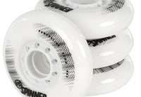 Powerslide Spinner Wheels 80mm 88a White Hub 4 Pack