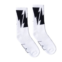 SOCCO Mike Vallely Bolt | White Mid Socks