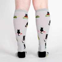 Sock it to Me Booked for Meow Knee High Socks