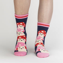 Sock it to Me Magic Mushrooms Womens Crew No-Slip Socks