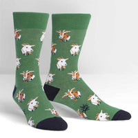 Sock it to Me Dapper Goats Mens Crew Socks