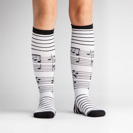 Sock it to Me "Footnotes" Stretch Knee High Socks