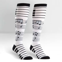 Sock it to Me "Footnotes" Stretch Knee High Socks