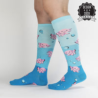 Sock it to Me Dancing Axolotl Knee High Socks