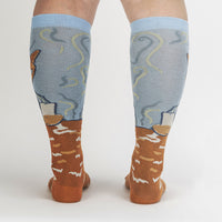 Sock it to Me Cat Van Gogh, A Selfie Portrait Knee High Socks