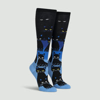 Sock it to Me Cats in the Dark Knee High Socks