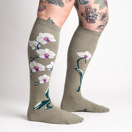 Sock it to Me "Orchids" Knee High Socks