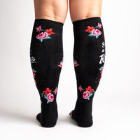 Sock it to Me "Stop & Smell the Roses" Knee High Socks