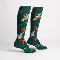 Sock it to Me "Flying Cranes" Knee High Socks