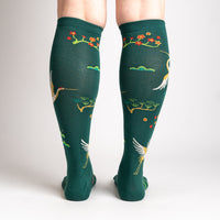 Sock it to Me "Flying Cranes" Knee High Socks