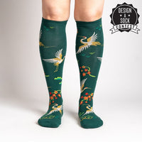 Sock it to Me "Flying Cranes" Knee High Socks