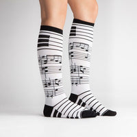 Sock it to Me Foot Notes Knee High Socks