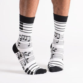 Sock it to Me Foot Notes Mens Crew Socks