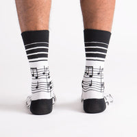 Sock it to Me Foot Notes Mens Crew Socks