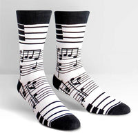 Sock it to Me Foot Notes Mens Crew Socks