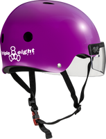 Triple 8 THE VISOR Certified Helmet SS Purple Gloss