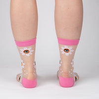 Sock it to Me "Eye Feel Sheen" Sheer Crew Socks