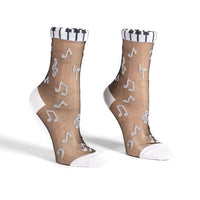 Sock it to Me "Music is my Forte" Sheer Crew Socks