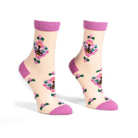 Sock it to Me "Beehive Yourself" Sheer Crew Socks
