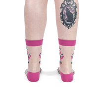 Sock it to Me "Beehive Yourself" Sheer Crew Socks