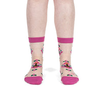 Sock it to Me "Beehive Yourself" Sheer Crew Socks