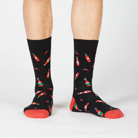 Sock it to Me "Hot Sauce" Mens Crew Socks