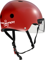 Triple 8 THE VISOR Certified Helmet SS Scarlet Red Gloss