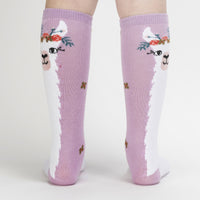 Sock it to Me Llama Queen Junior Knee High Socks