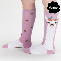 Sock it to Me Llama Queen Youth Knee High Socks