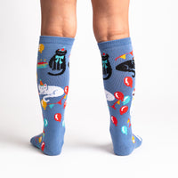 Sock it to Me "A Purr-fect Day" Junior Knee High Socks