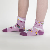 Sock it to Me 99% Unicorn Youth Turn Cuff Crew Socks