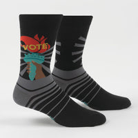 Sock it to Me Liberty Enlights the World  Mens Crew Socks