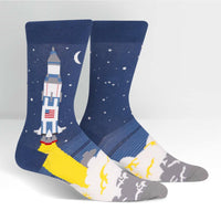 Sock it to Me "3,2,1, Lift Off" Mens Crew Socks