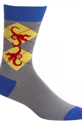 Sock it to Me "Argyle Monkey" Mens Crew Socks