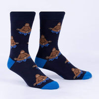 Sock it to Me "Meditating Bigfoot" Mens Crew Socks