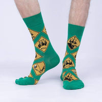 Sock it to Me "Golf Xing" Mens Crew Socks