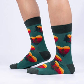 Sock it to Me "Bigfoot, Big Heart" Mens Crew Socks