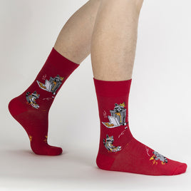 Sock it to Me Trash Pandas Mens Crew Socks