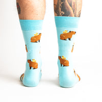 Sock it to Me HappyBara" Mens Crew Socks