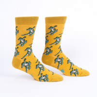 Sock it to Me "Skateboarding Gator" Mens Crew Socks