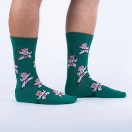 Sock it to Me "Pork Chop" Mens Crew Socks