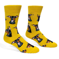 Sock it to Me "I Like Dobermans, And Maybe Three People" Mens Crew Socks