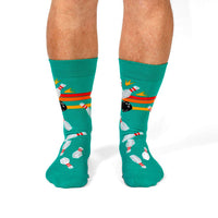 Sock it to Me "World's Okayest Bowler" Mens Crew Socks