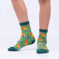 Sock it to Me "Let's Kick It" Junior Crew Socks 3-Pack