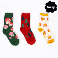 Sock it to Me "Mellow Mushrooms" Youth Crew Socks 3-Pack