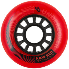 UC Raw Inline Wheels 76mm 85a Red 4 Pack