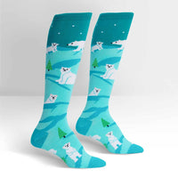 Sock it to Me "Polar Bear Stare" Knee High Socks