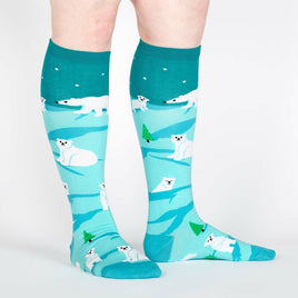 Sock it to Me "Polar Bear Stare" Knee High Socks