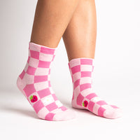 Sock it to Me "Berry Cute" Turn Cuff Crew Socks